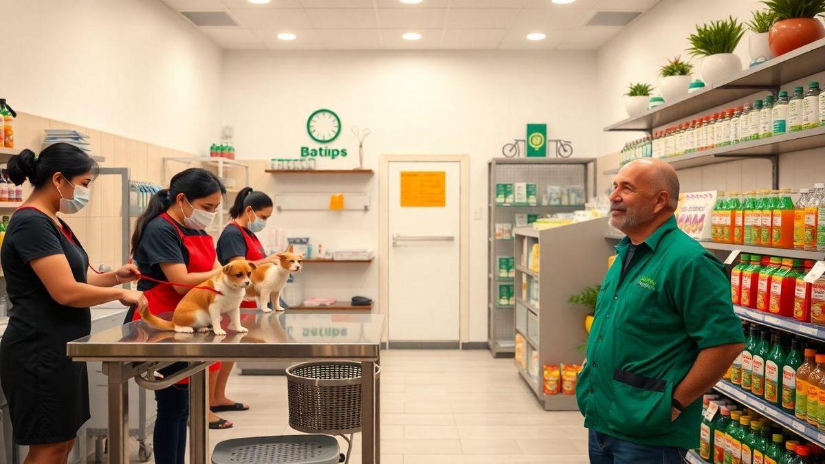 O que é o Mercado Pet e seus serviços de banho e tosa