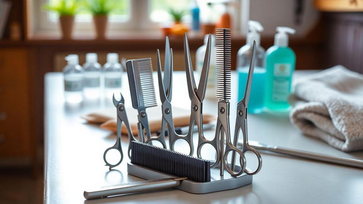 Ferramentas Necessárias para Tosa na Tesoura em Cães