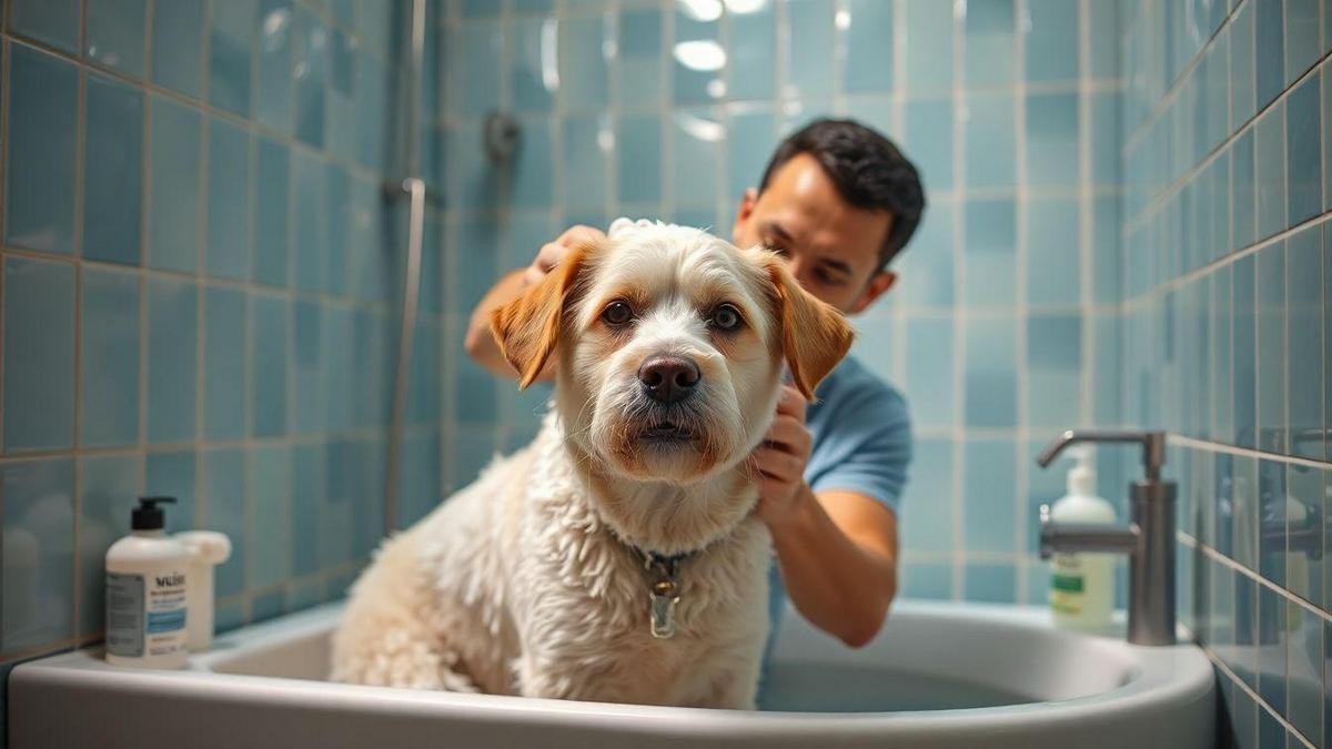 Dicas de banho e tosa para cães com dermatite