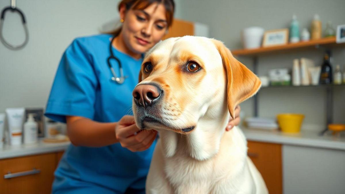 Tratamento de pele com hiperpigmentação em cães